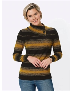 Свитер с высоким воротником "Пуловер", цвет Ocker-Schwarz-Geringelt Classic basics