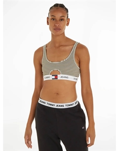 Бюстгальтер без косточек Underwear "KEYHOLE BRALETTE PRINT", в полоску, вырез, цвет Tj Skinny Stripe Tommy hilfiger