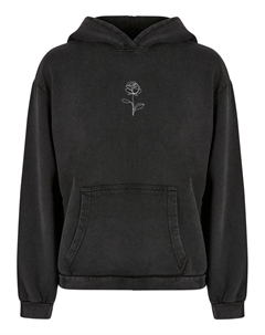 Толстовка "Женская женская толстовка оверсайз с эффектом розовой кислоты " ", черный Merchcode