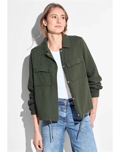 Короткая куртка, без капюшона, из чистого хлопка, хаки Cecil