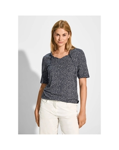 Рубашка-туника с V-образным вырезом, синий Cecil