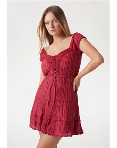 Платье-рубашка GAZE A-LINIE, красный Guess