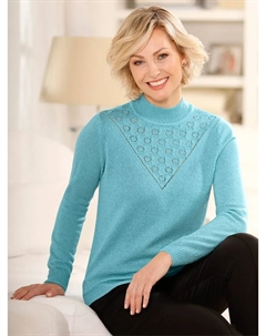 Вязаный свитер "Пуловер", цвет Aquamarin Classic basics