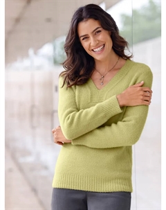 Вдохновение Вязаный свитер "Пуловер", зеленый Inspirationen