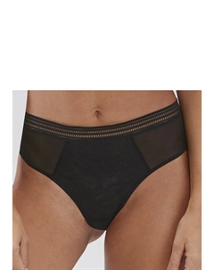 Трусики из мягкой сетки и цветочного кружева, черный S.oliver