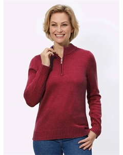 Свитер с воротником стойкой "Пуловер", цвет Kirsche Classic basics