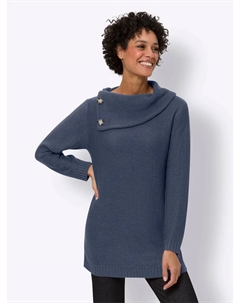 Длинный пуловер "Длинный пуловер", голубой Classic basics