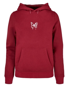 Толстовка с капюшоном "Женская женская толстовка с цветочным принтом "Цветы" Basic Толстовка ", цвет Burgundy Merchcode