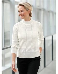 Свитер с воротником стойкой "Пуловер", цвет Ecru Classic basics