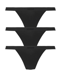 Стринги для нижнего белья "TRIPLET STRING PURE" (3 шт. в упаковке, 3 шт. в упаковке), с узким поясом Underwear, черный Hugo
