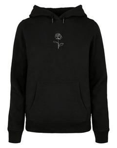 Толстовка "Женская женская толстовка Rose Basic с капюшоном ", черный Merchcode
