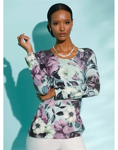 Вязаный свитер "Пуловер", цвет Kalkmint-Mauve-Bedruckt Creation l