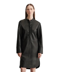 Кожаное платье "из мягкой кожи ягненка", черный Marc o'polo