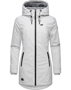 Зимняя куртка "Zuzka Rainy II Intl.", с капюшоном, стильная парка-дождевик на зиму, белый Ragwear
