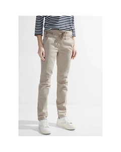 Брюки-трубы с кулиской, бежевый Cecil