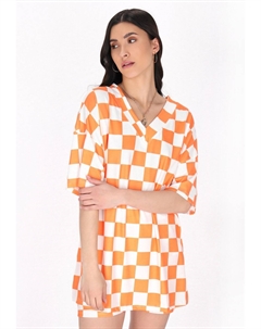 Футболка с принтом, оранжевый Faina