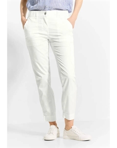 Брюки-карго из эластичного хлопка, белый Cecil