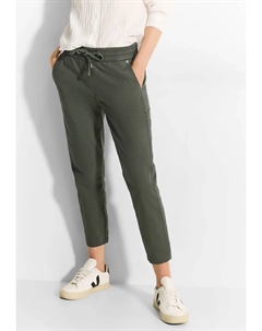 Брюки 7/8, средняя талия, хаки Cecil