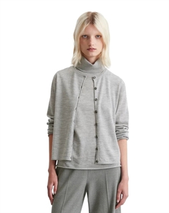 Кардиган "из тонкой шерсти мериноса", серый Marc o'polo