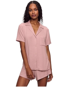 Пижама Gisele Rib Relaxed Short PJ Set, цвет Pale Mauve Eberjey