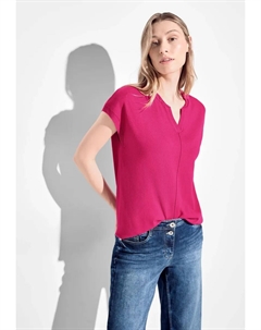 Свитер с короткими рукавами, выполненный из тонкой вязки, розовый Cecil