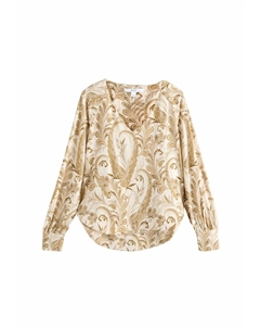 Блуза LONG SLEEVE V-NECK, бежевый Next