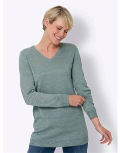 Длинный пуловер "Длинный пуловер", цвет Jade-Ecru-Meliert Classic basics