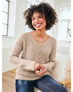 Вязаный свитер "Пуловер", цвет Sesam-Meliert Linea tesini by heine