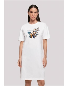 Платье-рубашка "Бабочка весеннее платье oversize", принт, белый F4nt4stic