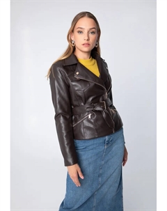 Куртка из искусственной кожи "Современная классика", без капюшона, куртка Ramones из эко-кожи с небольшим карманом и поясом, коричневый Wittchen