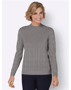 Свитер с воротником стойкой "Пуловер", серый Classic basics