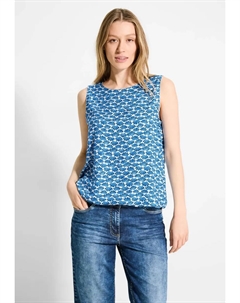 Блуза-топ с принтом по всей поверхности, синий Cecil