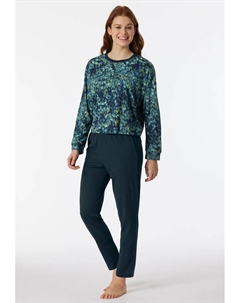 Пижама "Modern Nightwear" (комплект, 2 шт.), крой 7/8, синий Schiesser