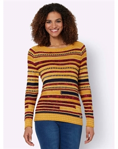 Повседневный образ Свитер с круглым вырезом "Пуловер", цвет Ocker-Gemustert Casual looks