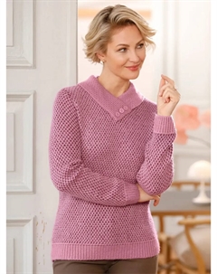 Свитер с V-образным вырезом "Пуловер", розовый Classic basics