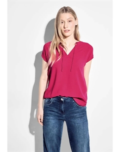 Блузка с короткими рукавами, выполненная из мягкой вискозы, розовый Cecil