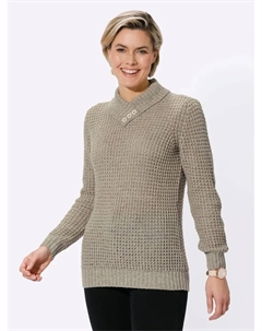 Свитер с V-образным вырезом "Пуловер", бежевый Classic basics