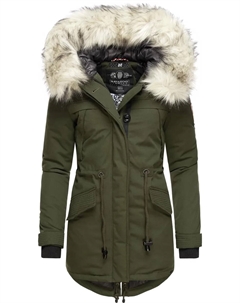 Зимнее пальто "Lady Like", элегантная парка со съемным искусственным мехом, зеленый Navahoo