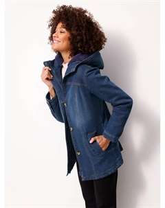 Джинсовая куртка с капюшоном, синий Classic basics