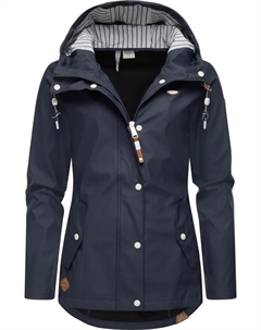 Дождевик "YM-Marge", с капюшоном, стильная переходная куртка с большим капюшоном, синий Ragwear