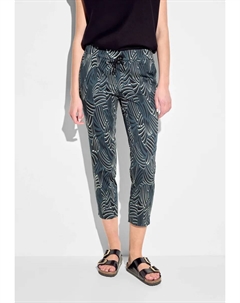 Узкие брюки с графическим принтом по всей поверхности, синий Cecil