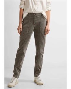 Тканевые брюки из хлопка с стрейчем, коричневый Cecil