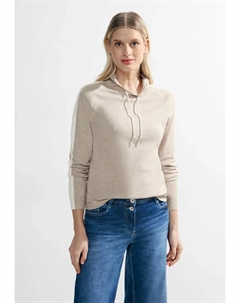 Свитер с воротником стойкой, с воротником стойкой, бежевый Cecil