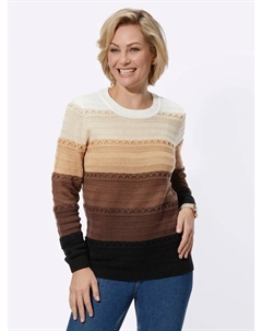 Свитер с круглым вырезом "Пуловер", цвет Braun-Gemustert Classic basics