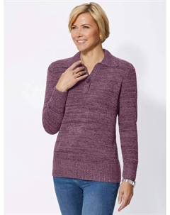 Свитер с воротником-поло "Пуловер", фуксия Classic basics