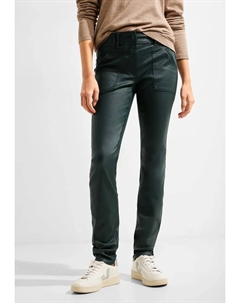 Узкие брюки, средняя талия, зеленый Cecil