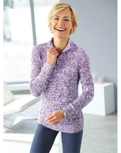 Вязаный свитер "Пуловер", цвет Flieder-Meliert Classic basics