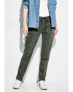 Брюки Jogger, средняя талия, хаки Cecil