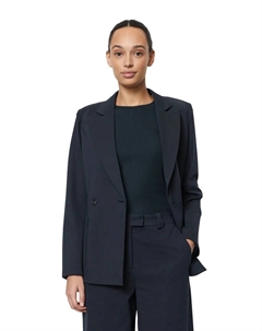 Длинный блейзер, выполненный из материала интерлок, синий Marc o'polo