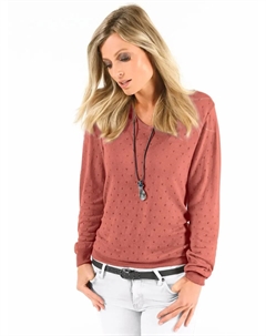 Вдохновение Свитер Ajour "Пуловер", красный Inspirationen